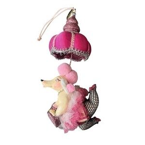 KATHERINE'S COLLECTION
BURLESQUE FIFI POODLE DOG HOT PINK UMBRELLA ORNAMENTS